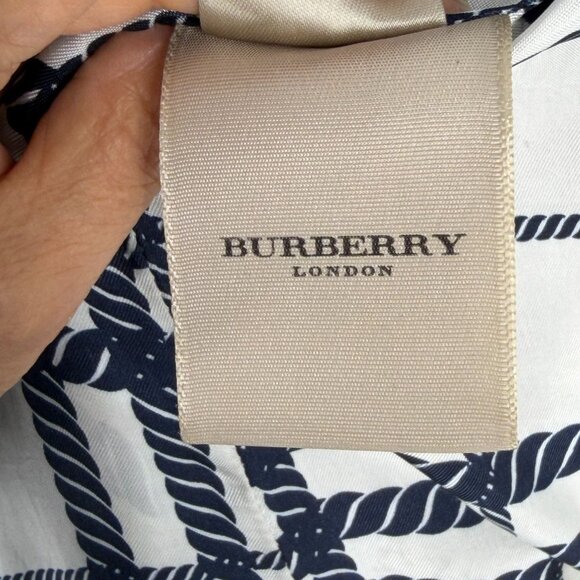 Burberry Bonnie Belt Raincoat Iridescent Cream Detachable Hood Snap Size 12 READ - Picture 8 of 16